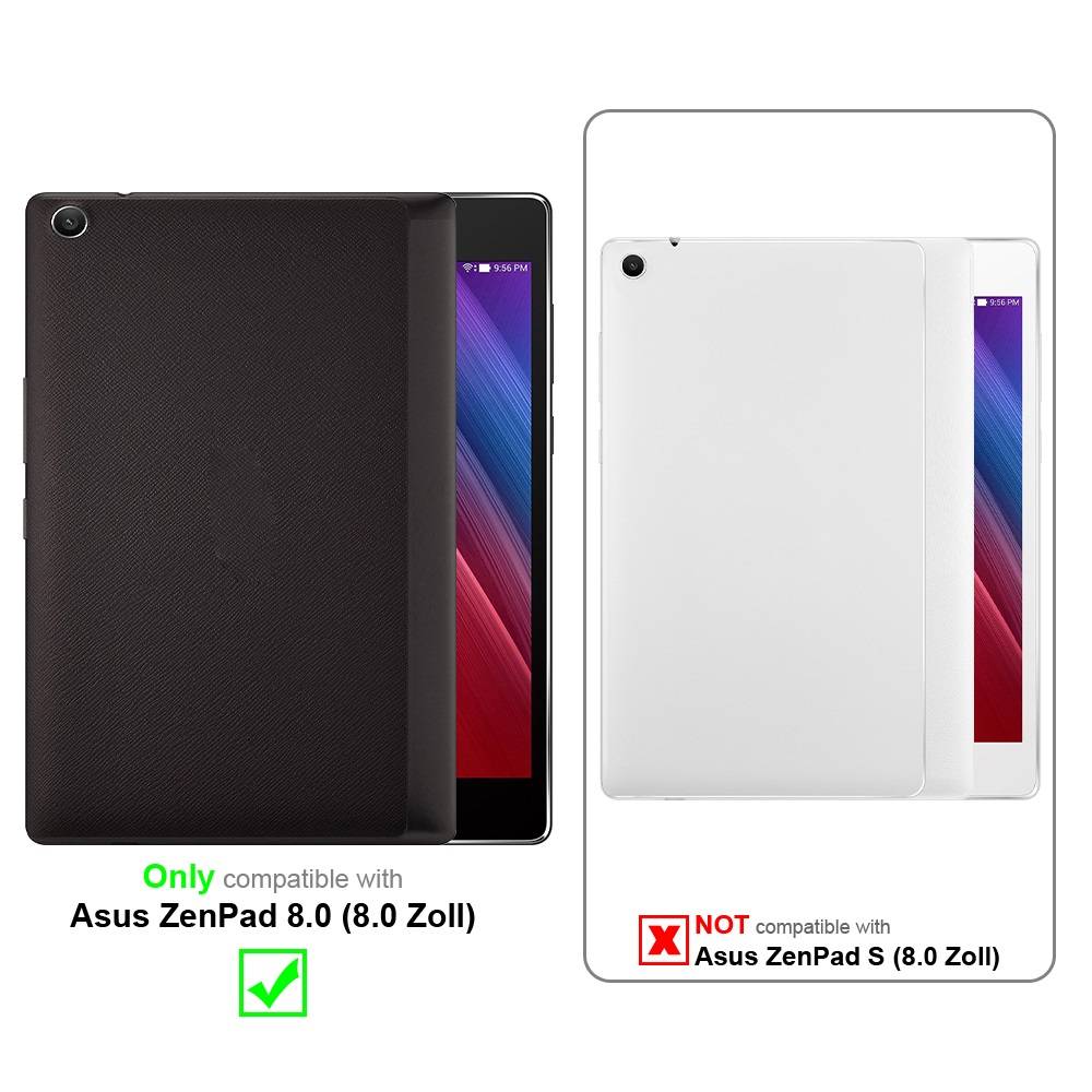 Cadorabo Hülle für Asus ZenPad 8.0 (8.0 Zoll) Schutzhülle in Braun 360 Grad Tablet Hülle Etui Cover Case
