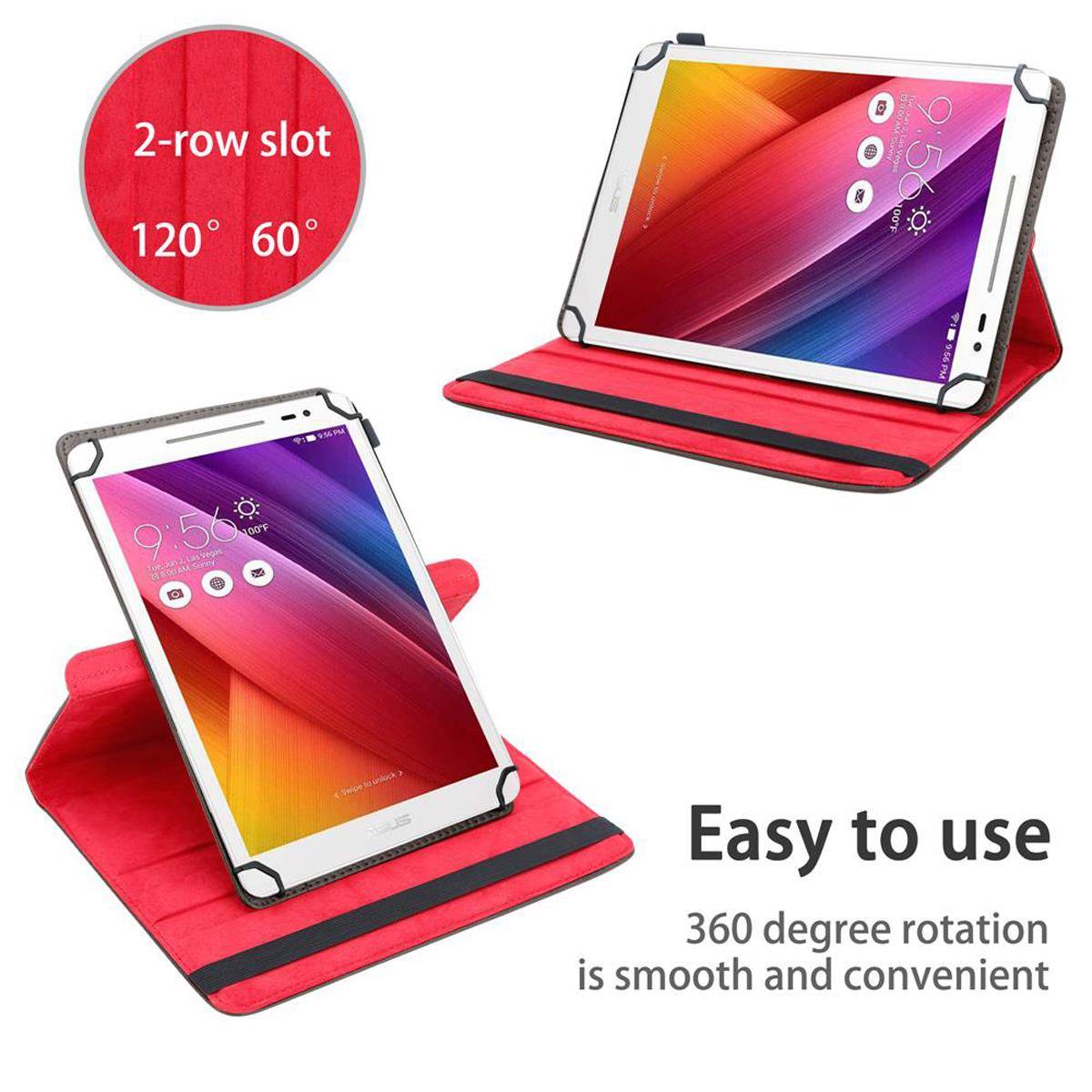 Cadorabo Hülle für Asus ZenPad 8.0 (8.0 Zoll) Schutzhülle in Braun 360 Grad Tablet Hülle Etui Cover Case
