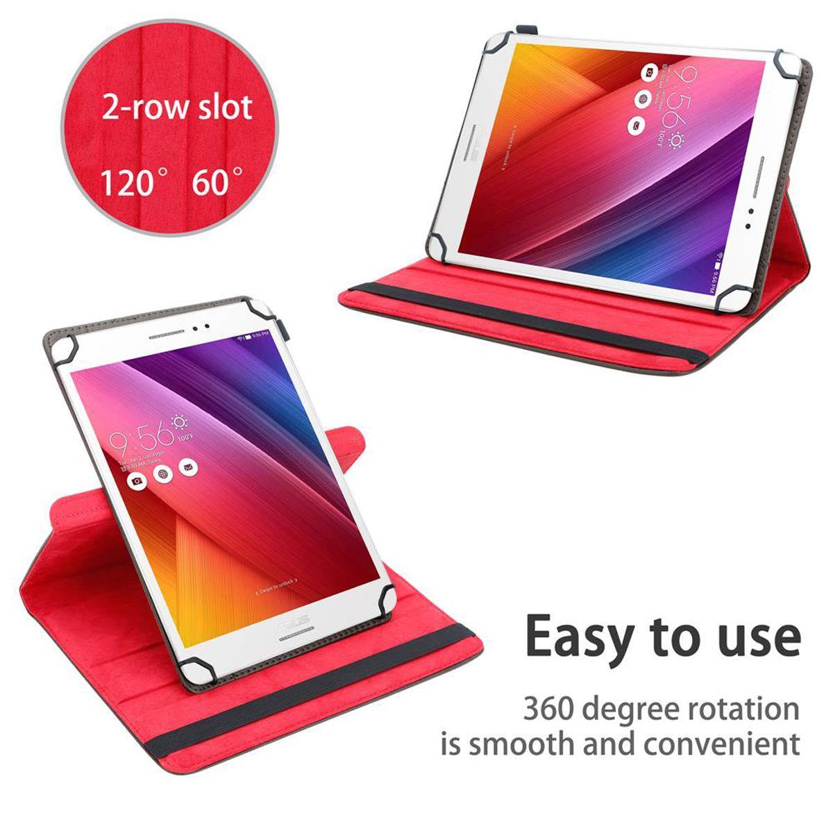 Cadorabo Hülle für Asus ZenPad S (8.0 Zoll) Schutzhülle in Braun 360 Grad Tablet Hülle Etui Cover Case