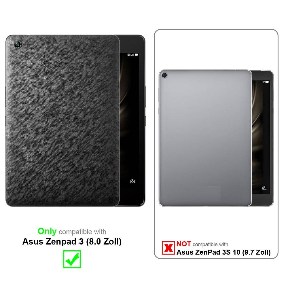 Cadorabo Hülle für Asus Zenpad 3 (8.0 Zoll) Schutzhülle in Braun 360 Grad Tablet Hülle Etui Cover Case
