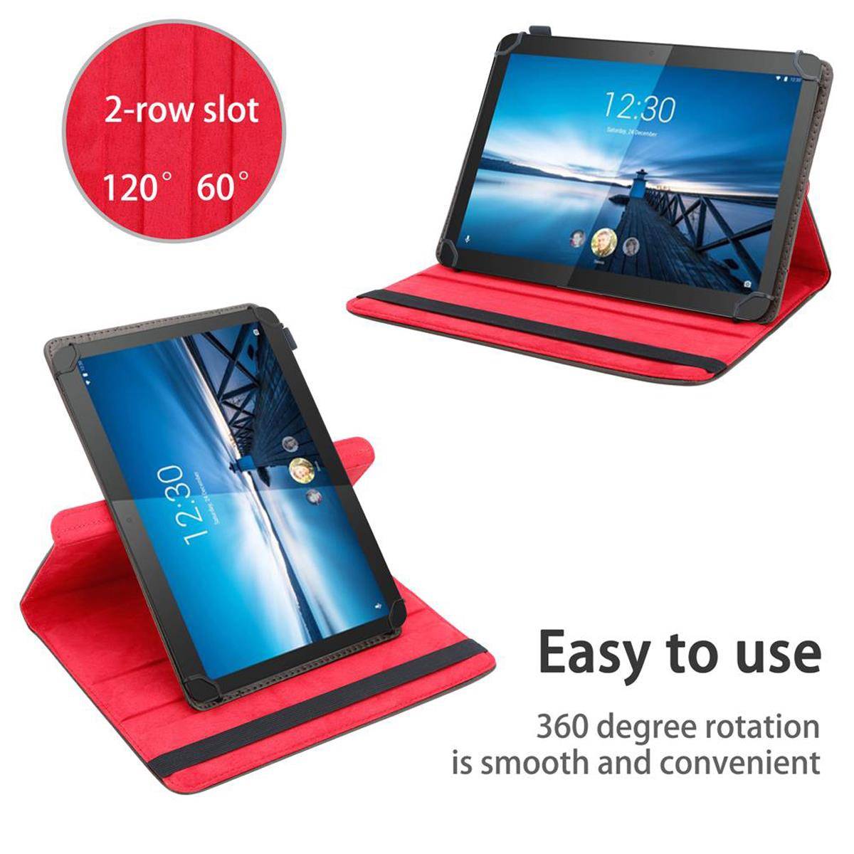 Cadorabo Hülle für Lenovo Tab 4 10 (10.1 Zoll) Schutzhülle in Braun 360 Grad Tablet Hülle Etui Cover Case