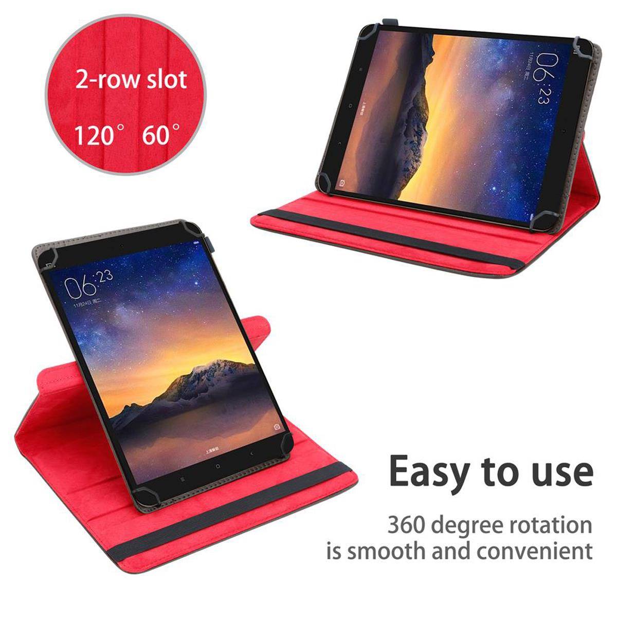 Cadorabo Hülle für Xiaomi Mi Pad 2 (7.9 Zoll) Schutzhülle in Braun 360 Grad Tablet Hülle Etui Cover Case