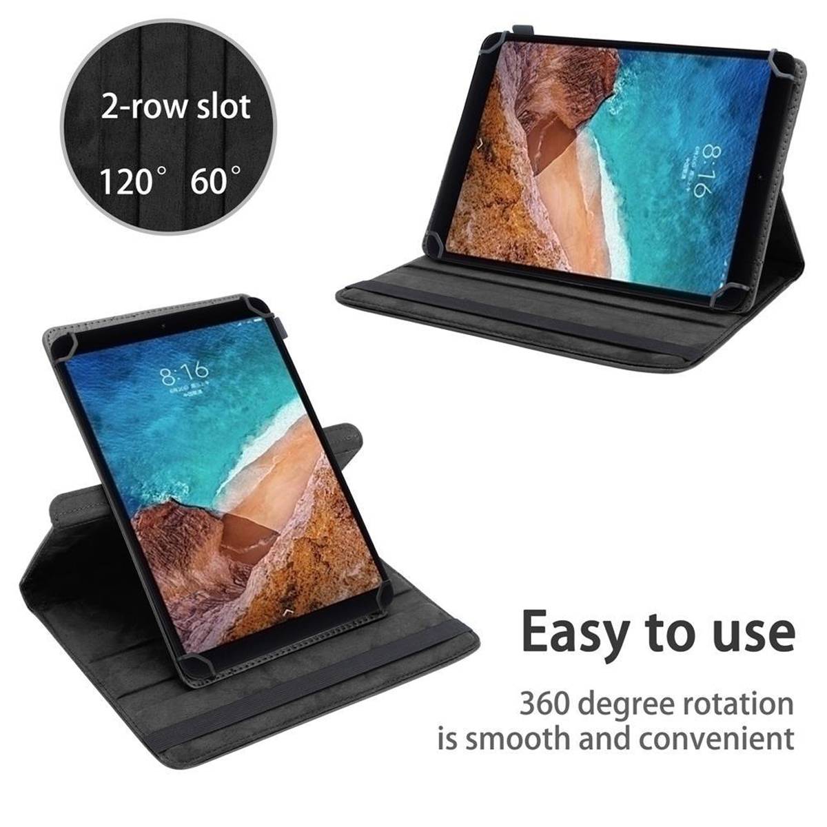 Cadorabo Hülle für Xiaomi Mi Pad 4 PLUS (10.1 Zoll) Schutzhülle in Schwarz 360 Grad Tablet Hülle Etui Cover Case
