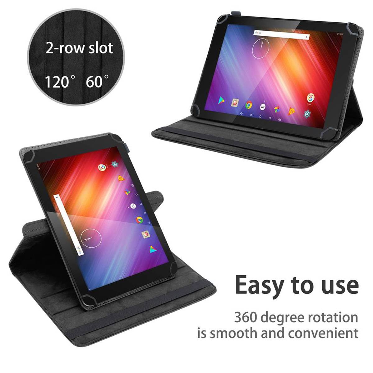 Cadorabo Hülle für Dragon Touch X10 2015 (10.6 Zoll) Schutzhülle in Schwarz 360 Grad Tablet Hülle Etui Cover Case