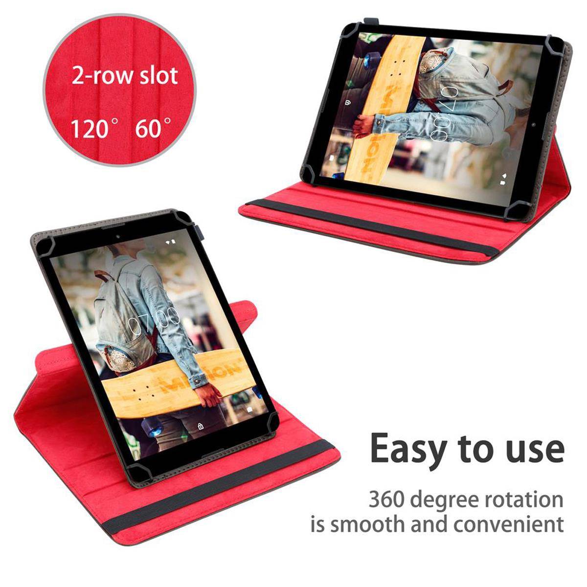 Cadorabo Hülle für Medion LifeTab P9701 Schutzhülle in Braun 360 Grad Tablet Hülle Etui Cover Case