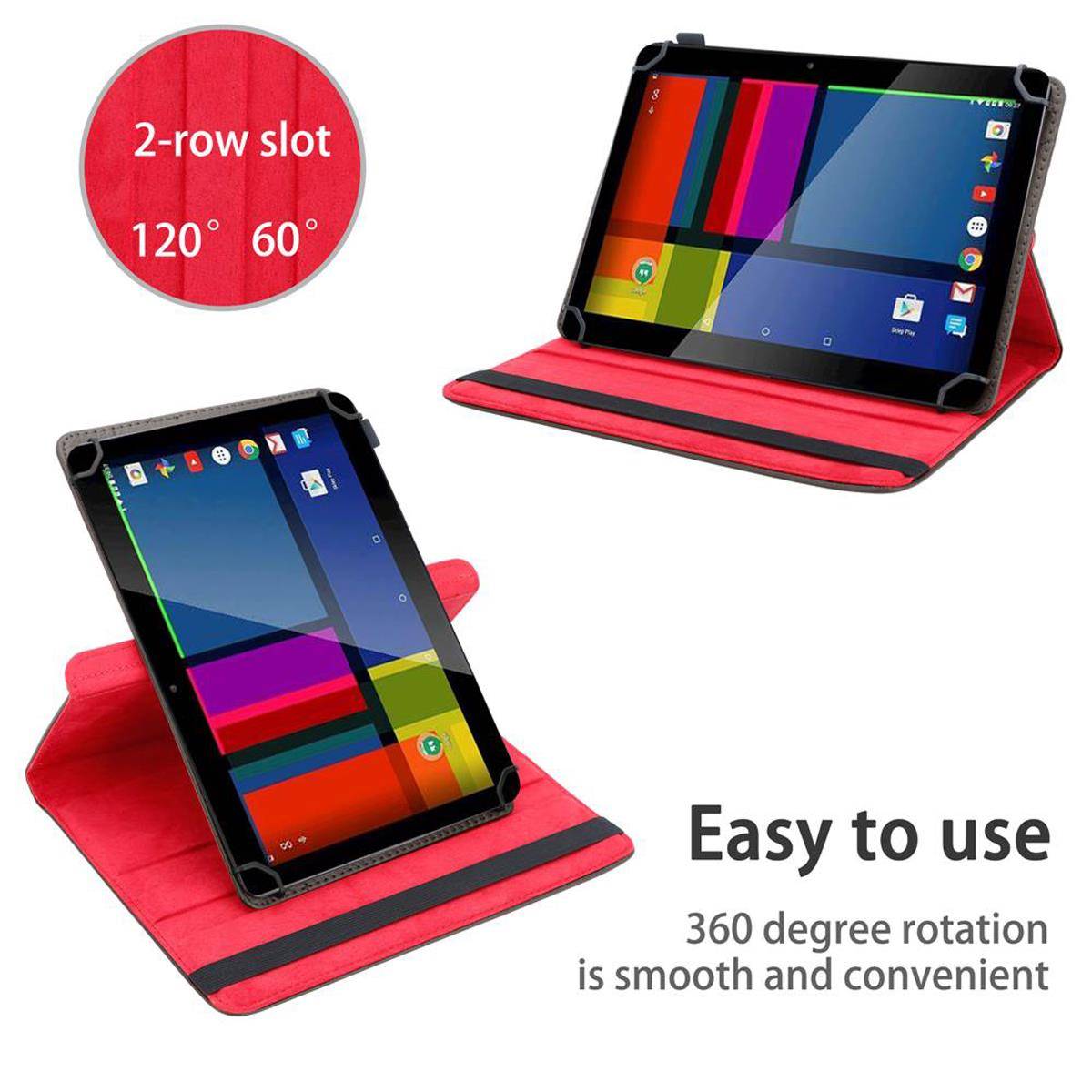 Cadorabo Hülle für GoClever Quantum 2 1010 Mobile Schutzhülle in Braun 360 Grad Tablet Hülle Etui Cover Case