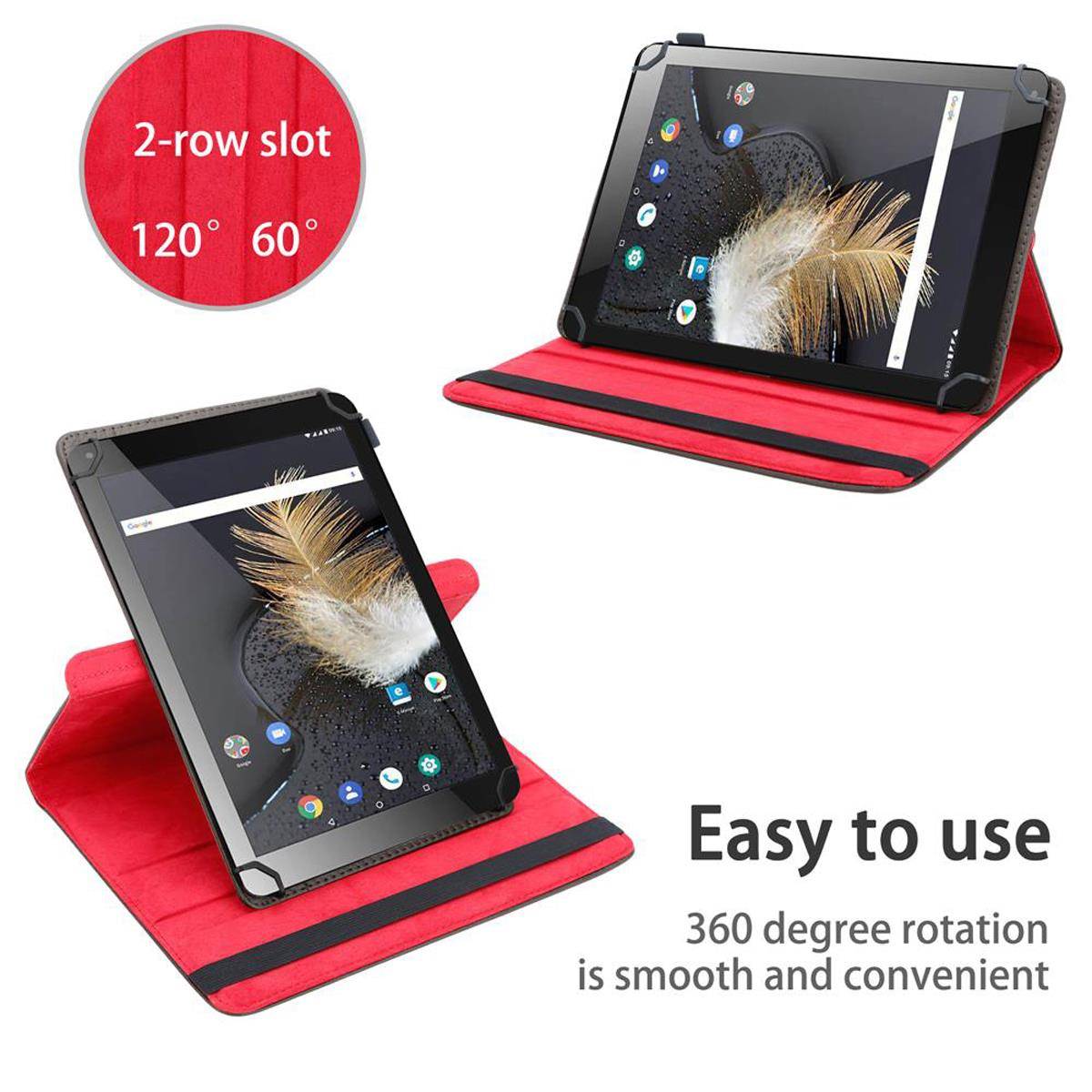 Cadorabo Hülle für Odys Titan 10 Schutzhülle in Braun 360 Grad Tablet Hülle Etui Cover Case