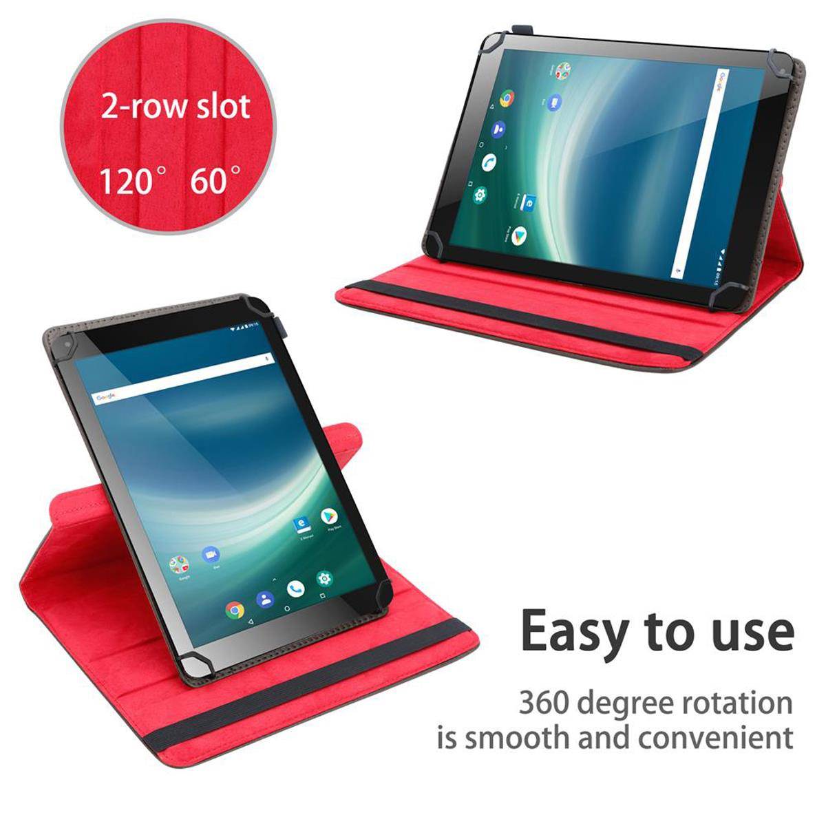 Cadorabo Hülle für Odys Note Tab PRO Schutzhülle in Braun 360 Grad Tablet Hülle Etui Cover Case