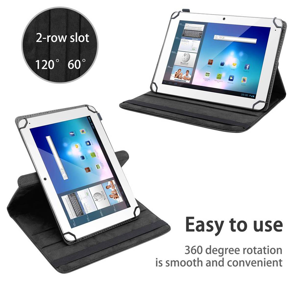 Cadorabo Hülle für Odys Xelio PRO Schutzhülle in Schwarz 360 Grad Tablet Hülle Etui Cover Case