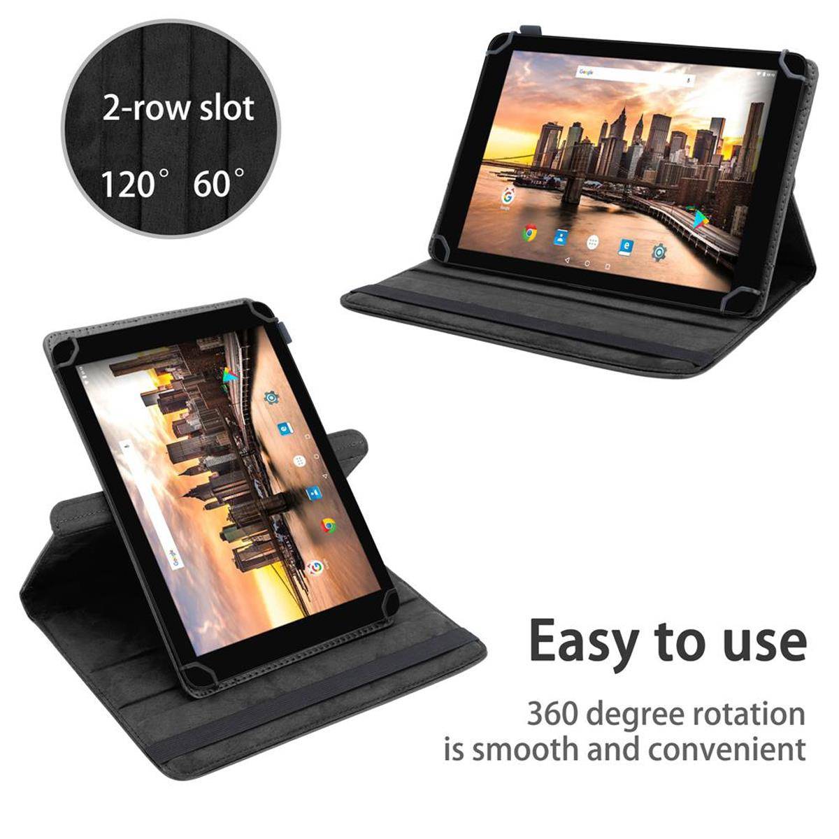 Cadorabo Hülle für Odys Maven X10 Schutzhülle in Schwarz 360 Grad Tablet Hülle Etui Cover Case