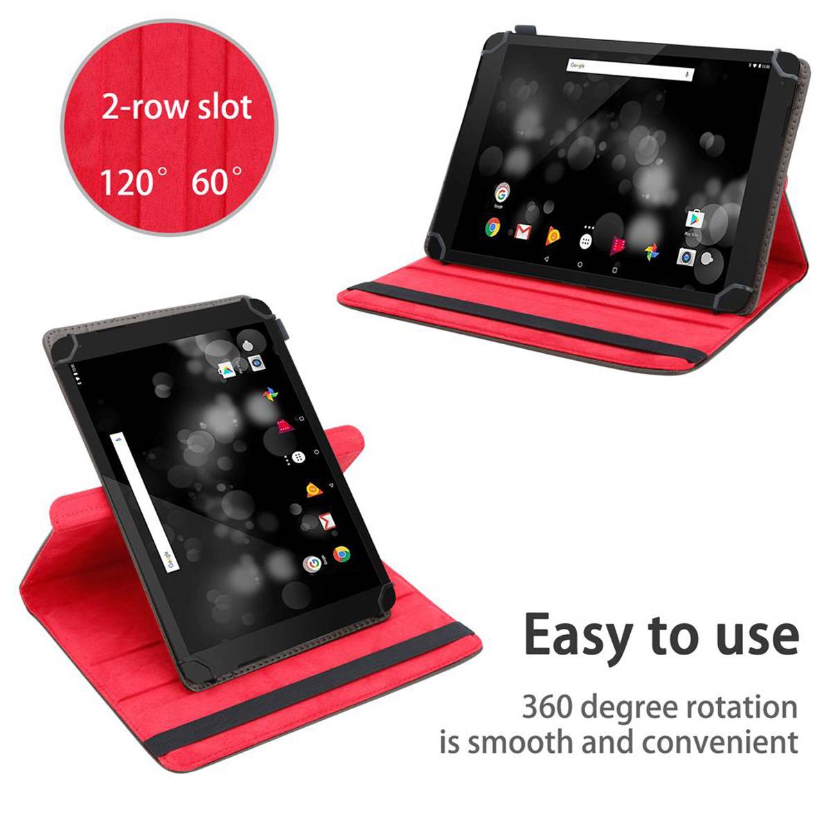 Cadorabo Hülle für Trekstor PrimeTab P10 (10.1 Zoll) Schutzhülle in Braun 360 Grad Tablet Hülle Etui Cover Case