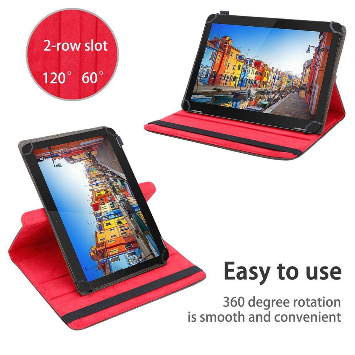 Cadorabo Hülle für Trekstor Surftab B10 (10.1 Zoll) Schutzhülle in Braun 360 Grad Tablet Hülle Etui Cover Case