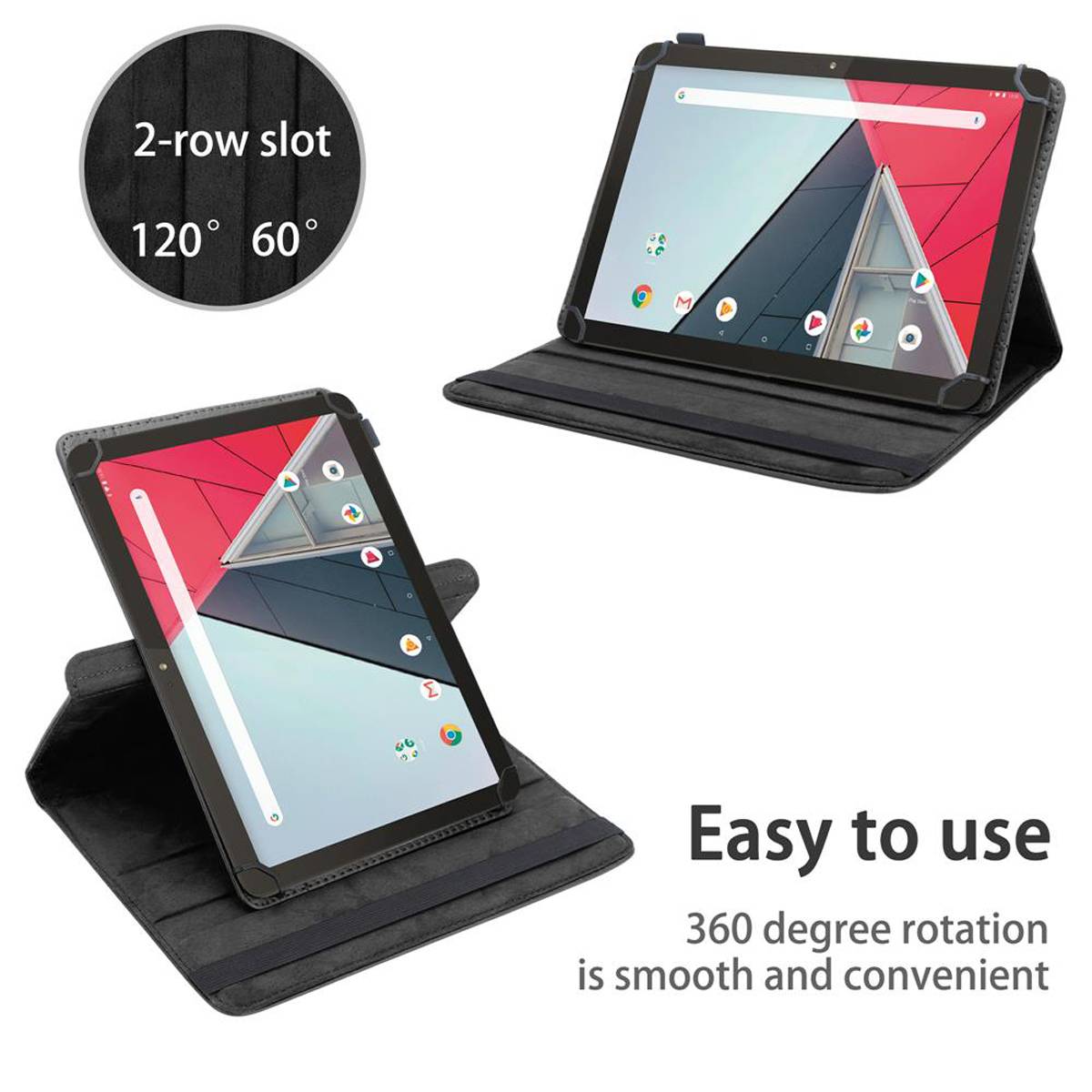 Cadorabo Hülle für Trekstor Surftab Y10 (10.1 Zoll) Schutzhülle in Schwarz 360 Grad Tablet Hülle Etui Cover Case