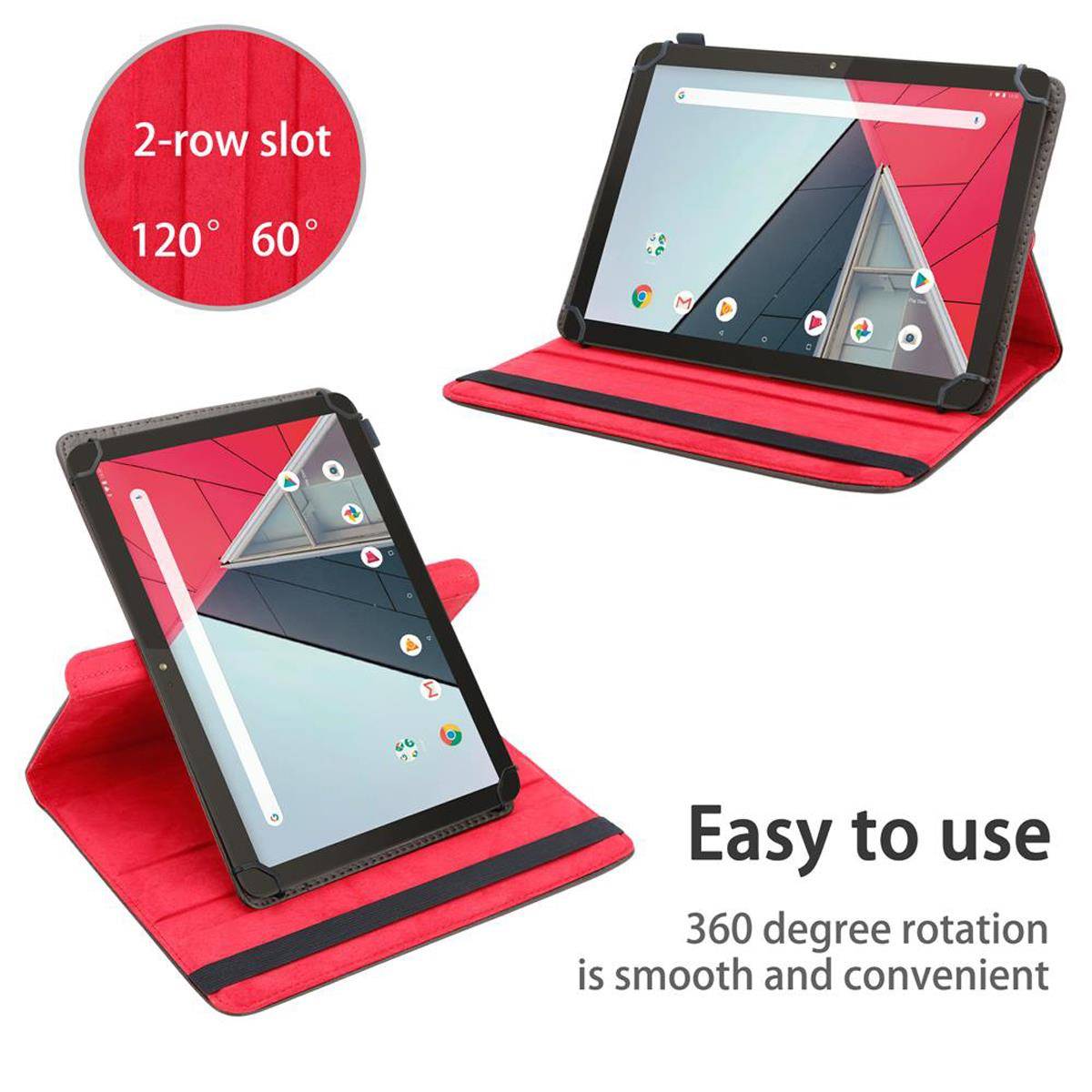 Cadorabo Hülle für Trekstor Surftab Y10 (10.1 Zoll) Schutzhülle in Braun 360 Grad Tablet Hülle Etui Cover Case