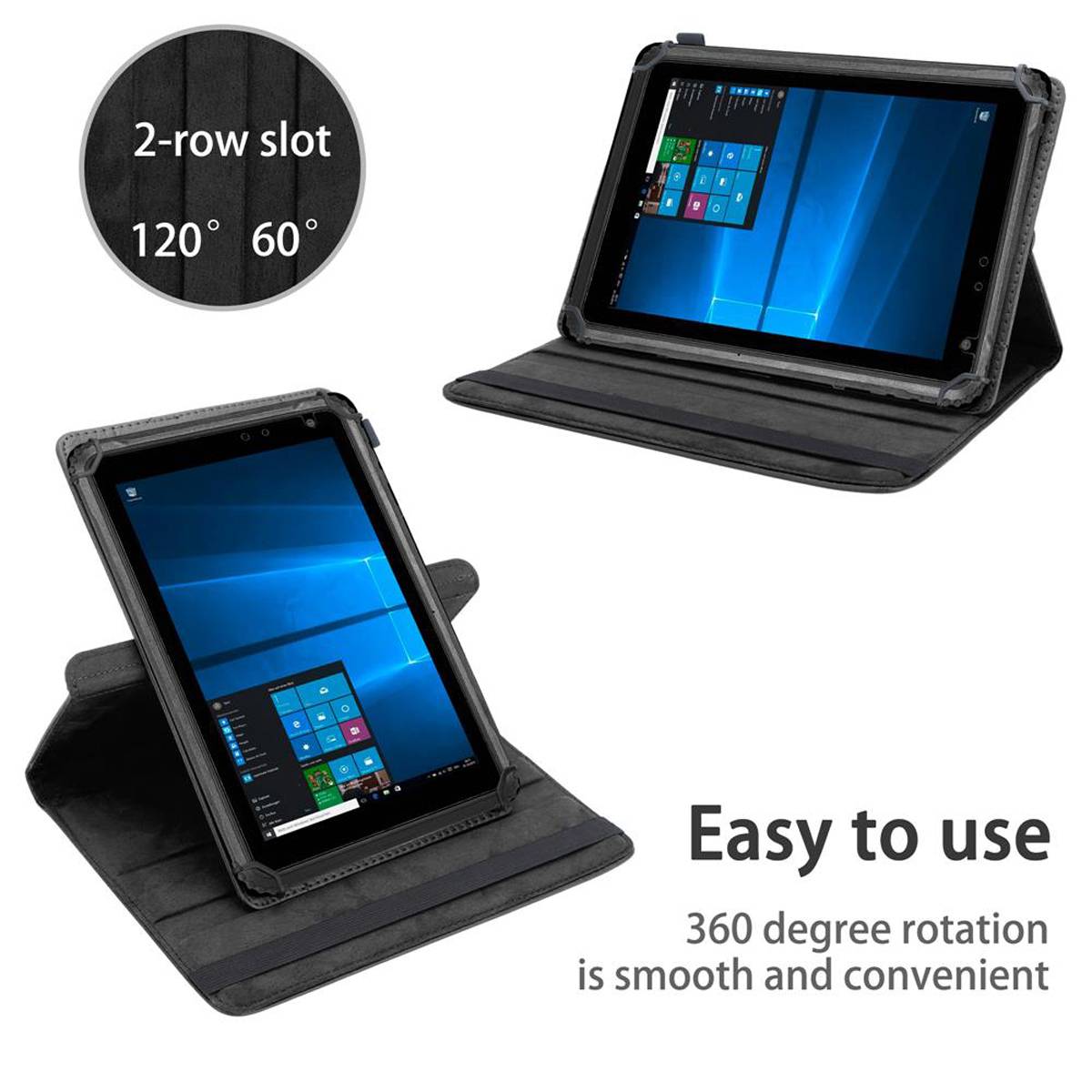 Cadorabo Hülle für Caterpillar T20 Schutzhülle in Schwarz 360 Grad Tablet Hülle Etui Cover Case