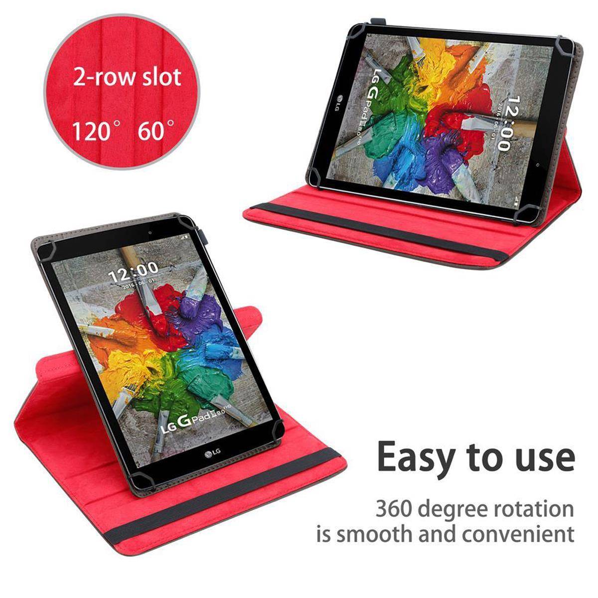 Cadorabo Hülle für LG G Pad 3 (8.0 Zoll) Schutzhülle in Braun 360 Grad Tablet Hülle Etui Cover Case