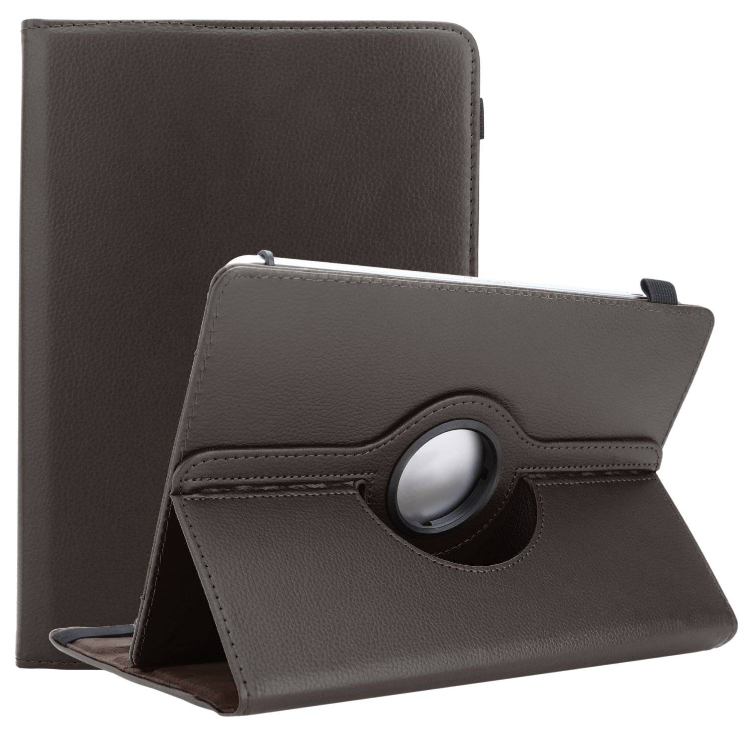 Cadorabo Hülle für Alcatel 3T (7 Zoll) Schutzhülle in Braun 360 Grad Tablet Hülle Etui Cover Case