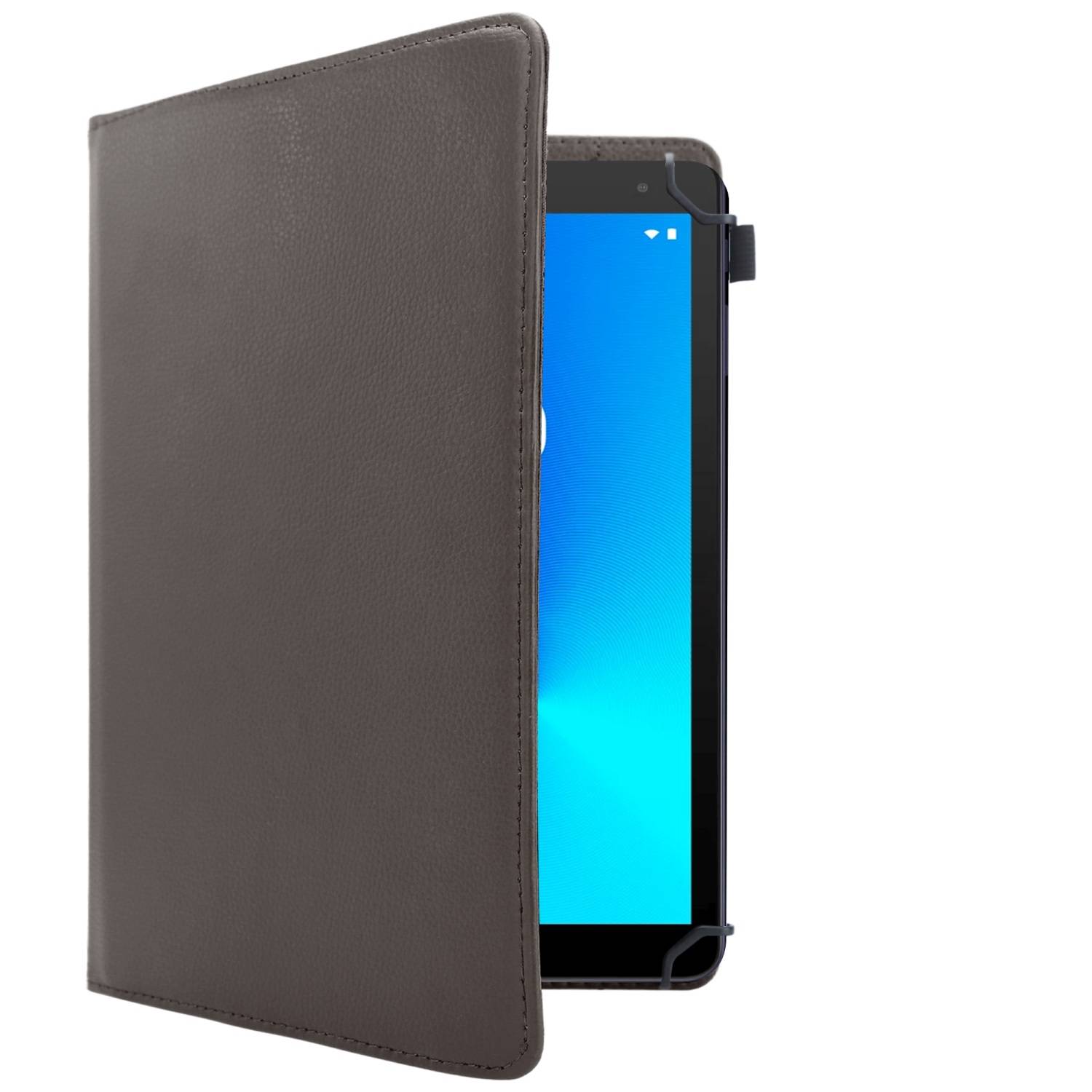 Cadorabo Hülle für Alcatel 3T (7 Zoll) Schutzhülle in Braun 360 Grad Tablet Hülle Etui Cover Case