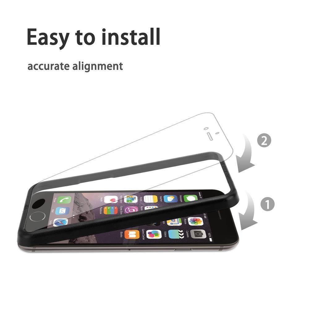 Cadorabo 3x Panzerfolie für Apple iPhone 6 / 6S Schutzfolie in natur Folie Tempered Display Schutzglas