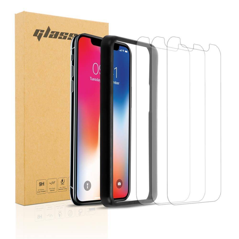 Cadorabo 3x Panzerfolie für Apple iPhone XR Schutzfolie in natur Folie Tempered Display Schutzglas