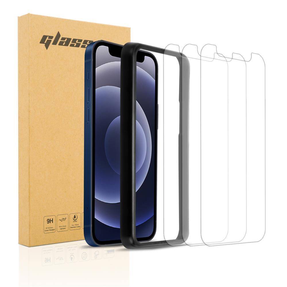 Cadorabo 3x Panzerfolie für Apple iPhone 12 Pro Max (6,7" Zoll) Schutzfolie in natur Folie Tempered Display Schutzglas