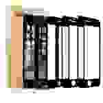 Cadorabo 3x Panzerfolie für Apple iPhone 6 / 6S Schutzfolie in Schwarz Folie Tempered Display Schutzglas