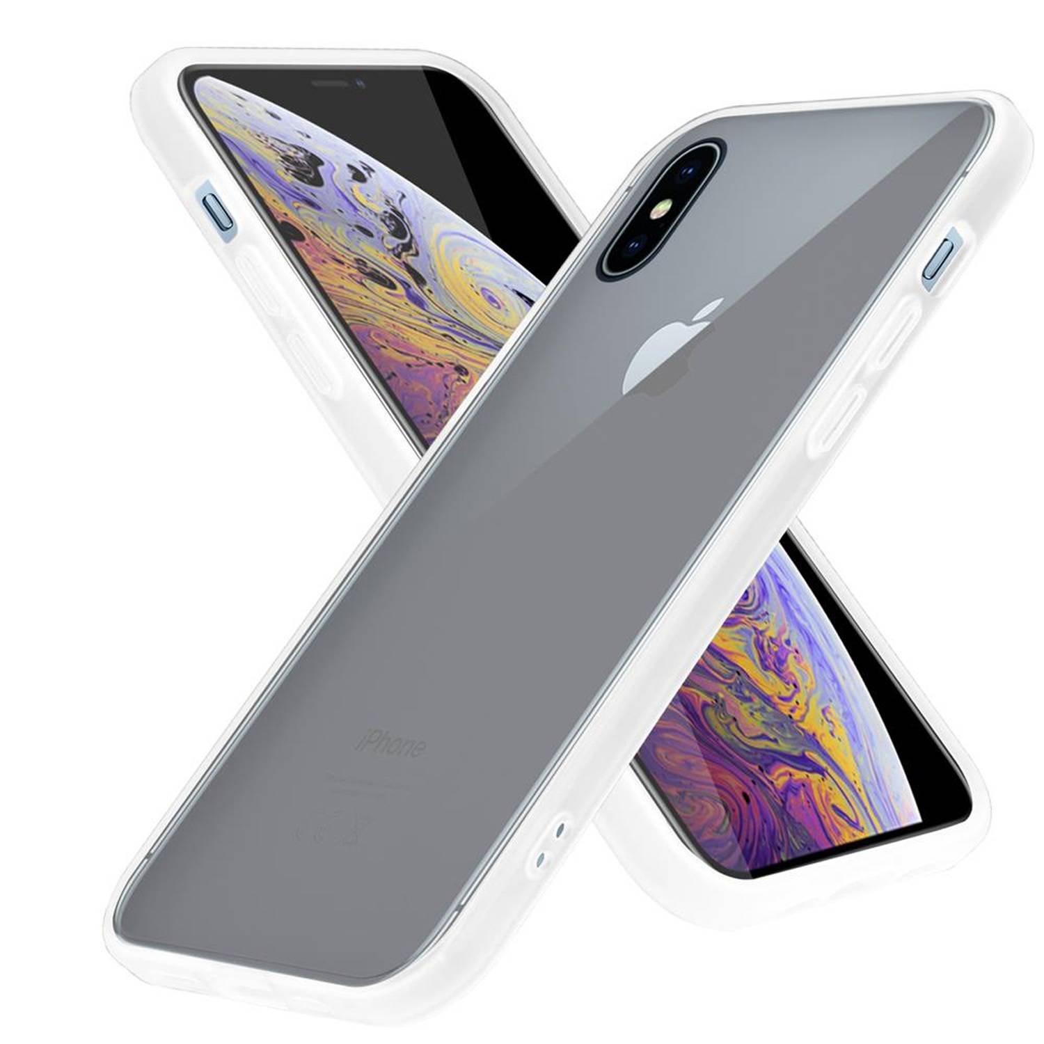 Cadorabo Hülle für Apple iPhone XS MAX Schutz Hülle in Transparent Handyhülle Hybrid Schutzhülle Etui TPU Silikon