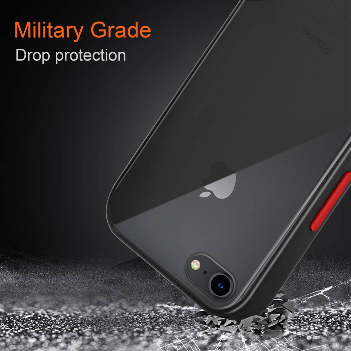Cadorabo Hülle für Apple iPhone 6 / 6S / 7 / 7S / 8 / SE 2020 Schutz Hülle in Transparent Handyhülle Hybrid Schutzhülle