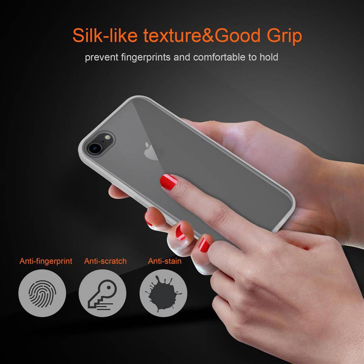 Cadorabo Hülle für Apple iPhone 6 / 6S / 7 / 7S / 8 / SE 2020 Schutz Hülle in Transparent Handyhülle Hybrid Schutzhülle