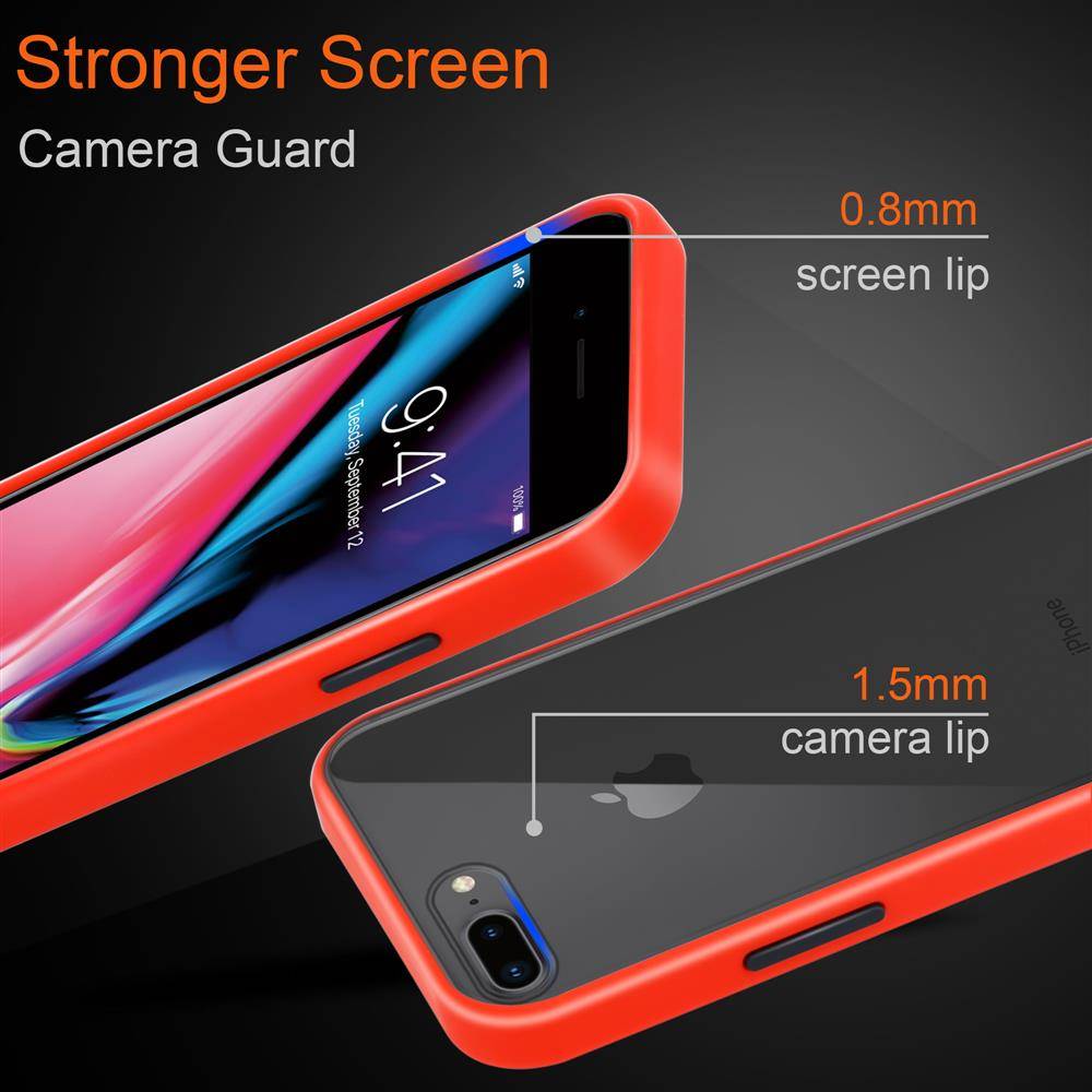 Cadorabo Hülle für Apple iPhone 6 PLUS / 6S PLUS / 7 PLUS / 7S PLUS / 8 PLUS Schutz Hülle in Transparent Handyhülle