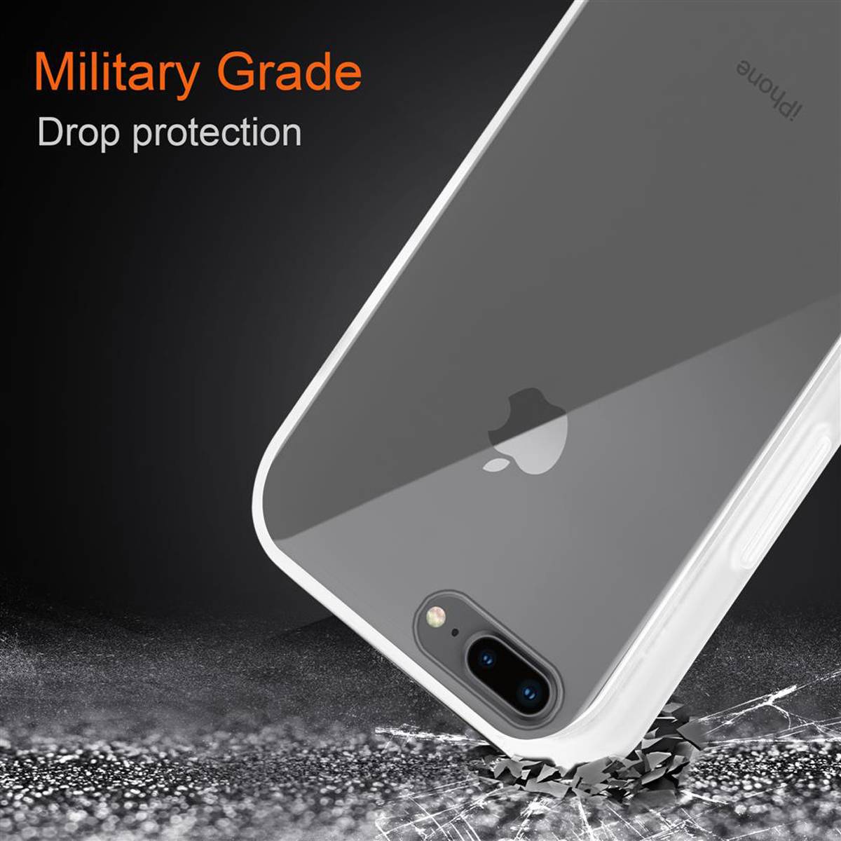 Cadorabo Hülle für Apple iPhone 6 PLUS / 6S PLUS / 7 PLUS / 7S PLUS / 8 PLUS Schutz Hülle in Transparent Handyhülle