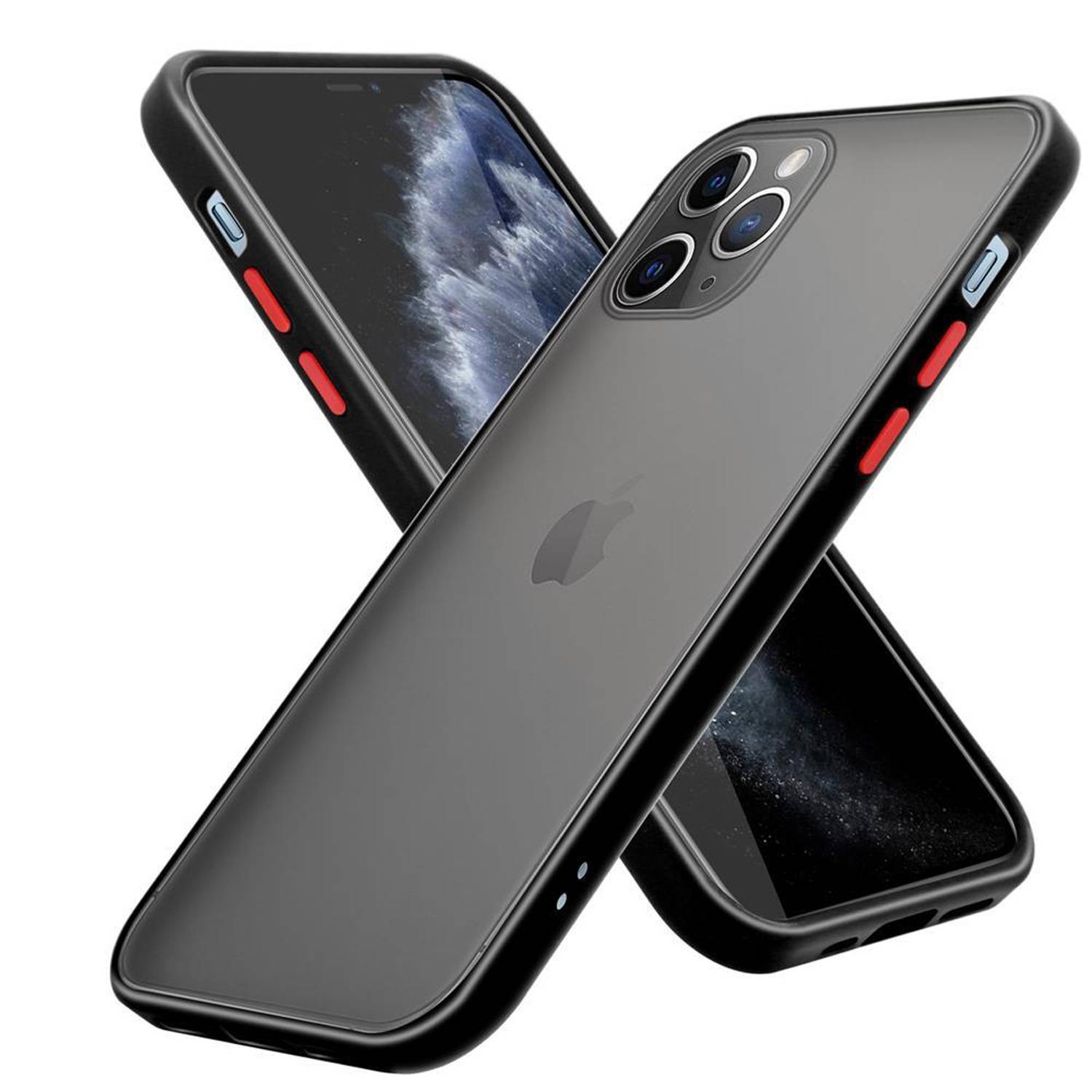 Cadorabo Hülle für Apple iPhone 11 PRO Schutz Hülle in Transparent Handyhülle Hybrid Schutzhülle Etui TPU Silikon
