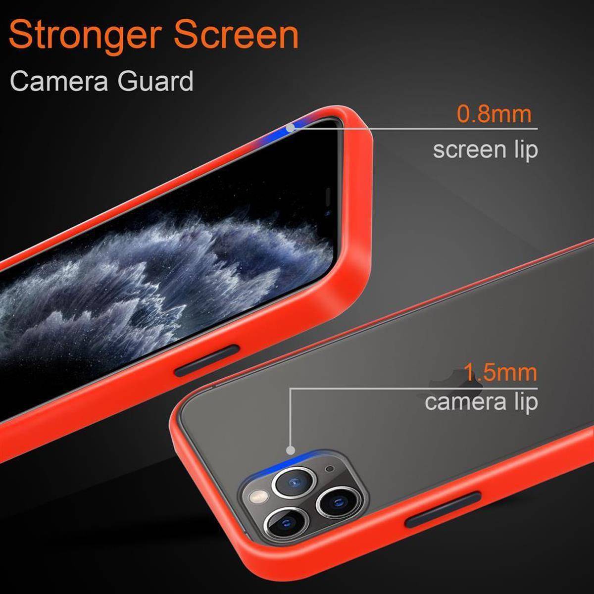 Cadorabo Hülle für Apple iPhone 11 PRO MAX Schutz Hülle in Transparent Handyhülle Hybrid Schutzhülle Etui TPU Silikon
