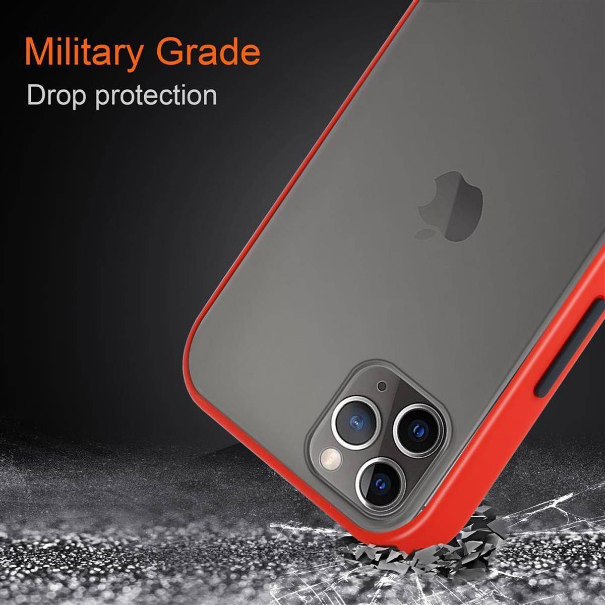 Cadorabo Hülle für Apple iPhone 11 PRO MAX Schutz Hülle in Transparent Handyhülle Hybrid Schutzhülle Etui TPU Silikon