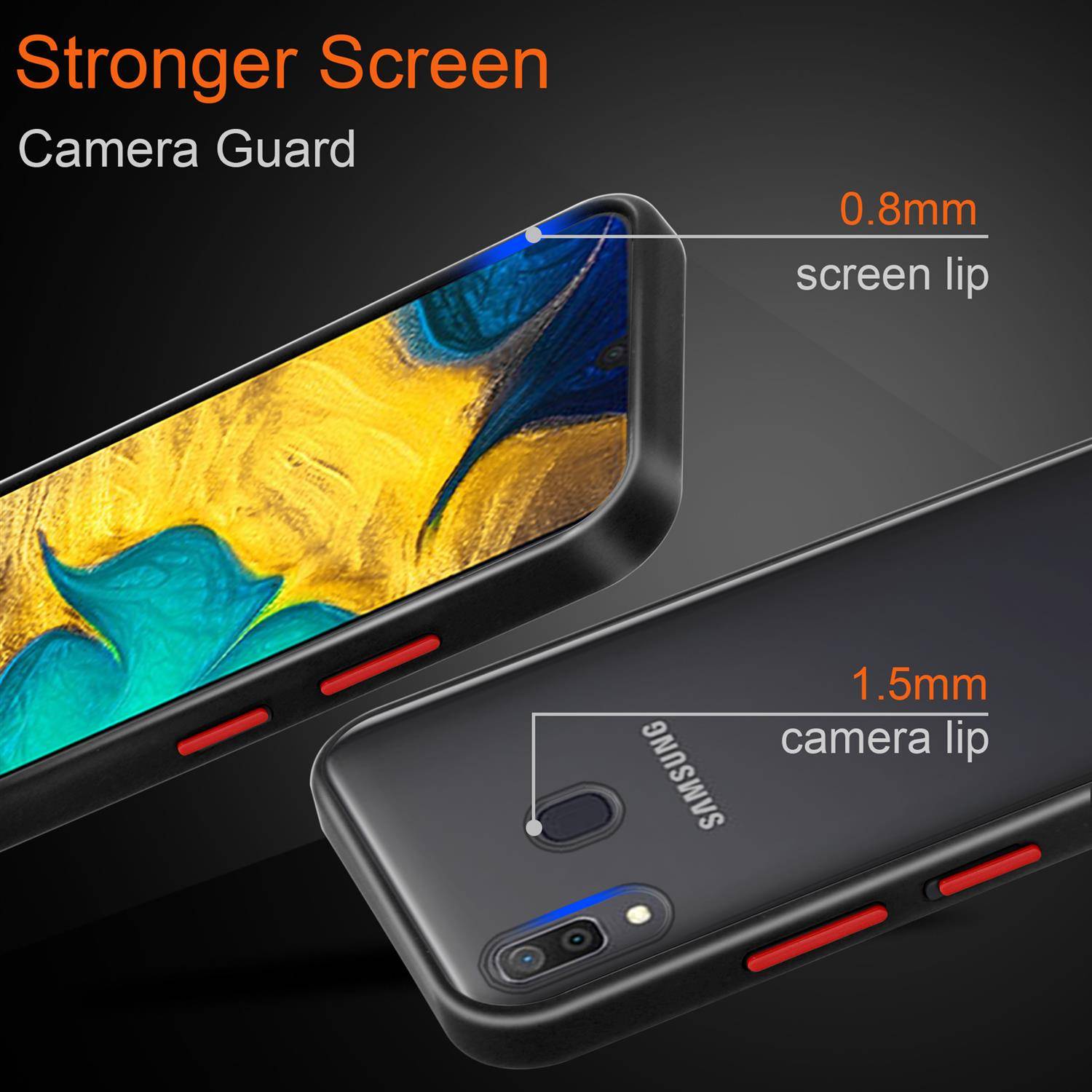 Cadorabo Hülle für Samsung Galaxy A20 / A30 / M10s Schutz Hülle in Transparent Handyhülle Hybrid Schutzhülle Etui TPU
