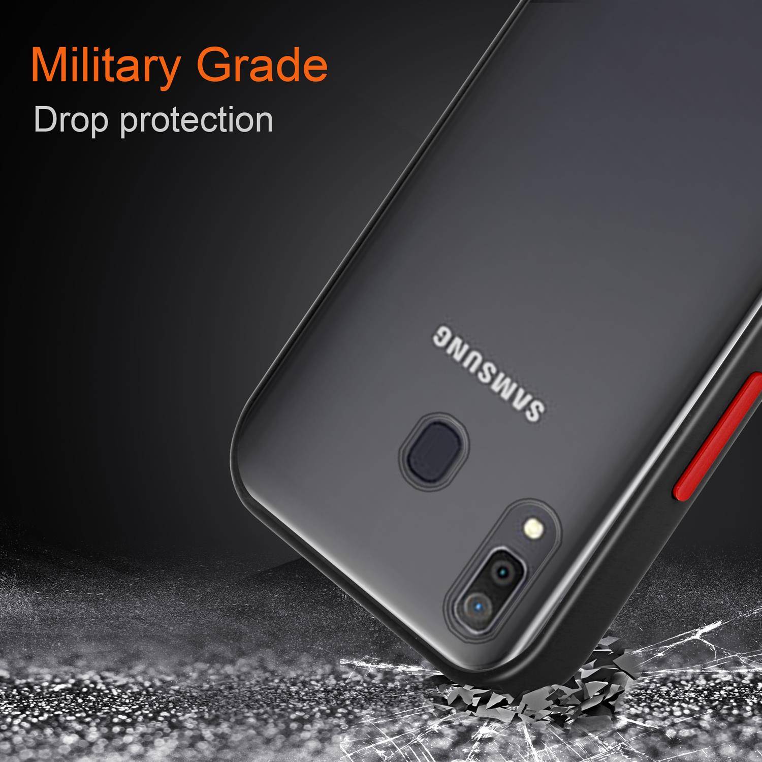 Cadorabo Hülle für Samsung Galaxy A20 / A30 / M10s Schutz Hülle in Transparent Handyhülle Hybrid Schutzhülle Etui TPU