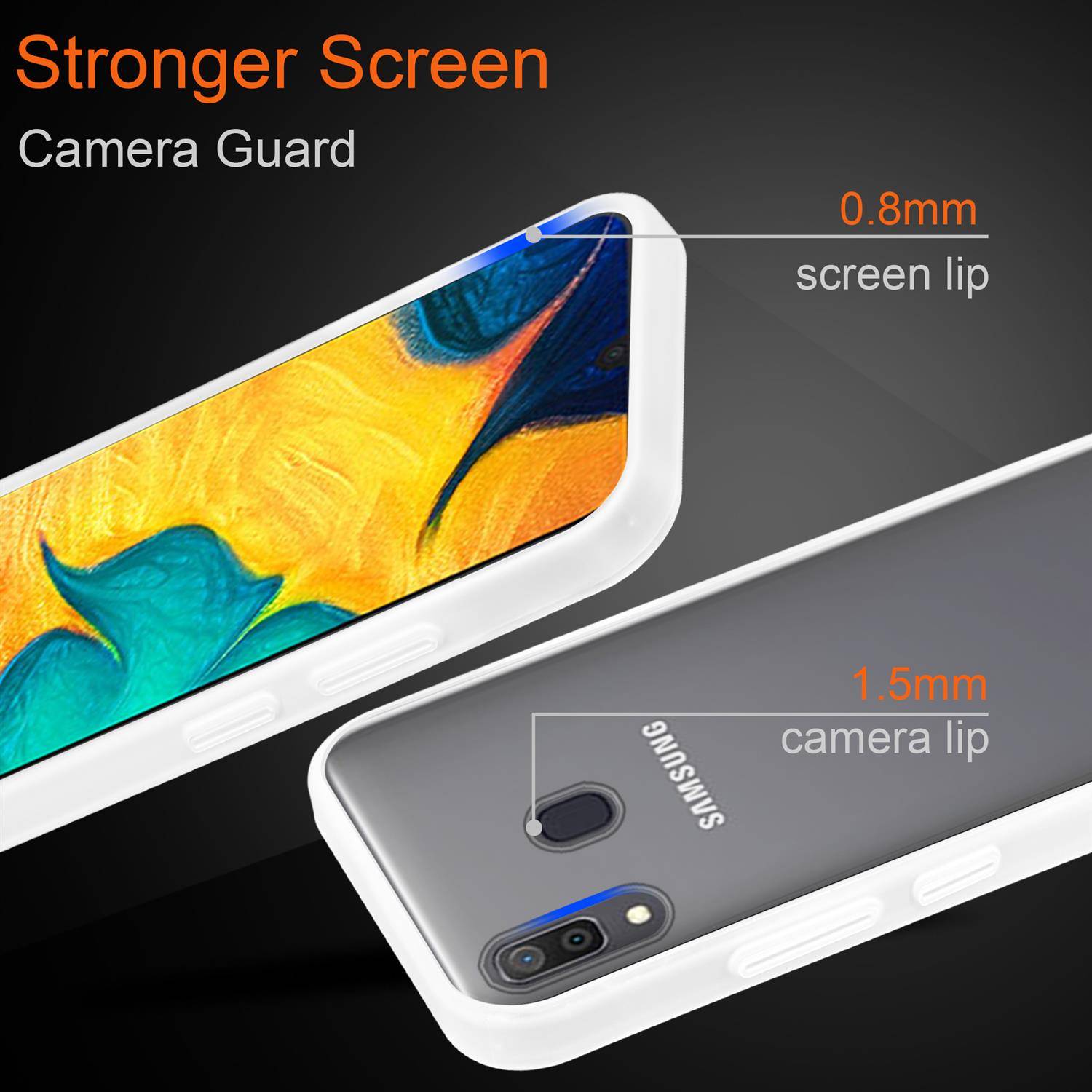 Cadorabo Hülle für Samsung Galaxy A20 / A30 / M10s Schutz Hülle in Transparent Handyhülle Hybrid Schutzhülle Etui TPU