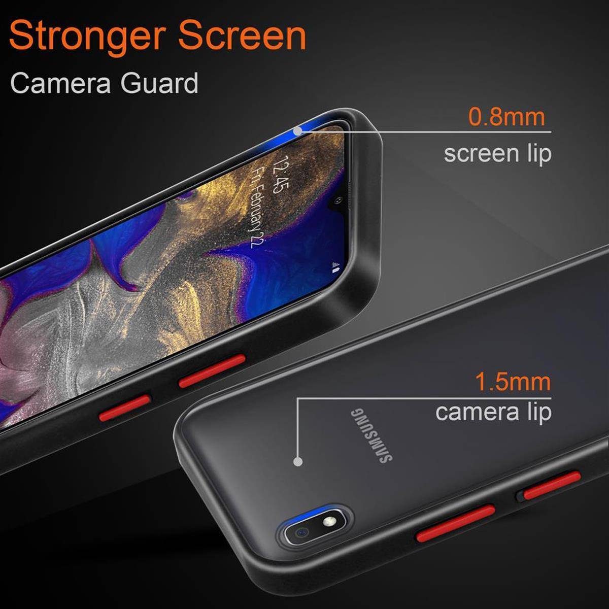 Cadorabo Hülle für Samsung Galaxy A10 / M10 Schutz Hülle in Transparent Handyhülle Hybrid Schutzhülle Etui TPU Silikon