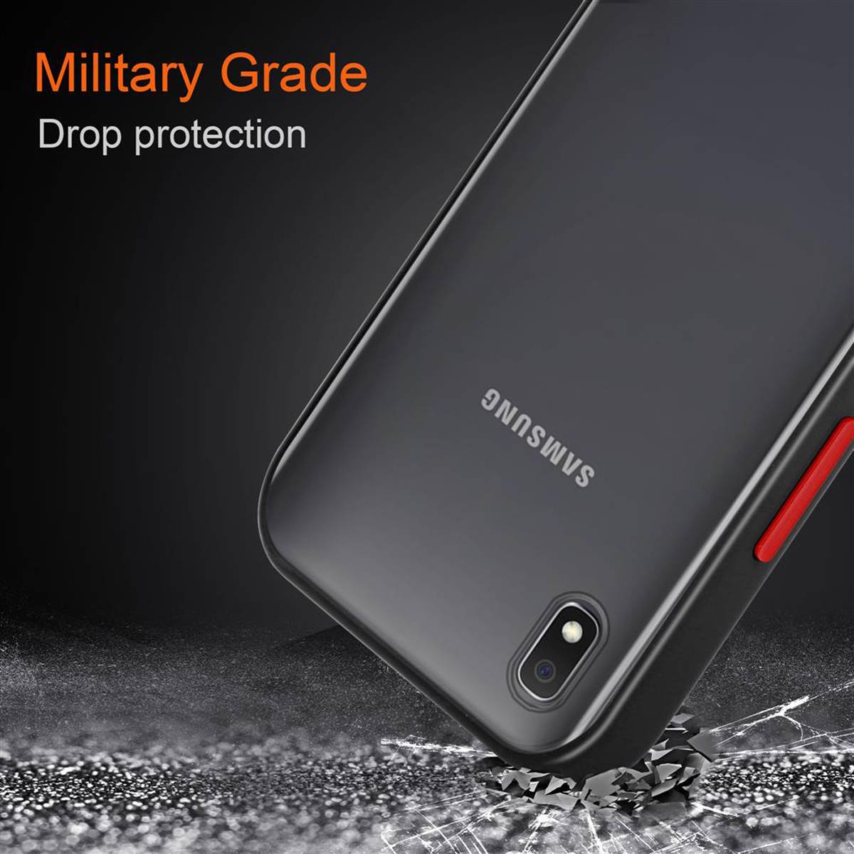 Cadorabo Hülle für Samsung Galaxy A10 / M10 Schutz Hülle in Transparent Handyhülle Hybrid Schutzhülle Etui TPU Silikon