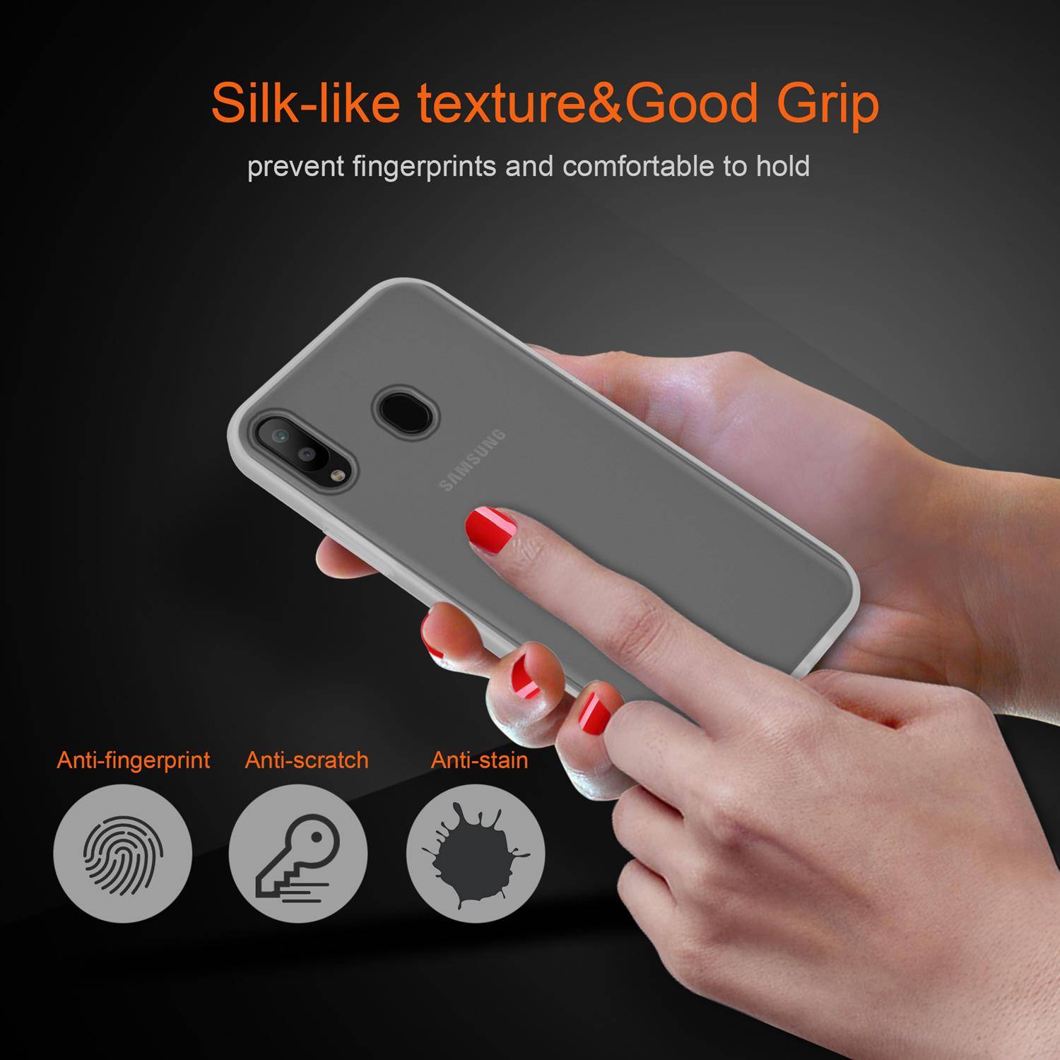 Cadorabo Hülle für Samsung Galaxy M30 / A40s Schutz Hülle in Transparent Handyhülle Hybrid Schutzhülle Etui TPU Silikon