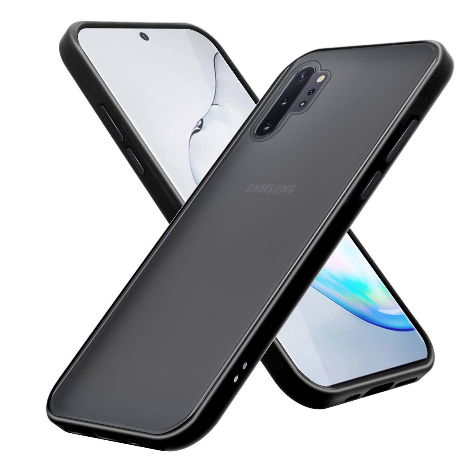 Cadorabo Hülle für Samsung Galaxy NOTE 10 Schutz Hülle in Schwarz Handyhülle Hybrid Schutzhülle Etui TPU Silikon