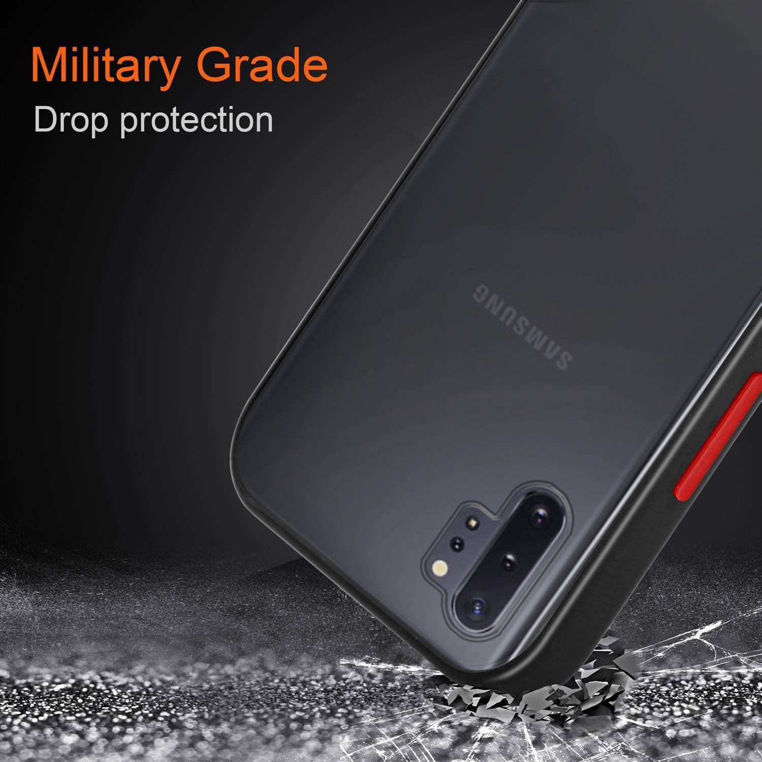 Cadorabo Hülle für Samsung Galaxy NOTE 10 Schutz Hülle in Transparent Handyhülle Hybrid Schutzhülle Etui TPU Silikon