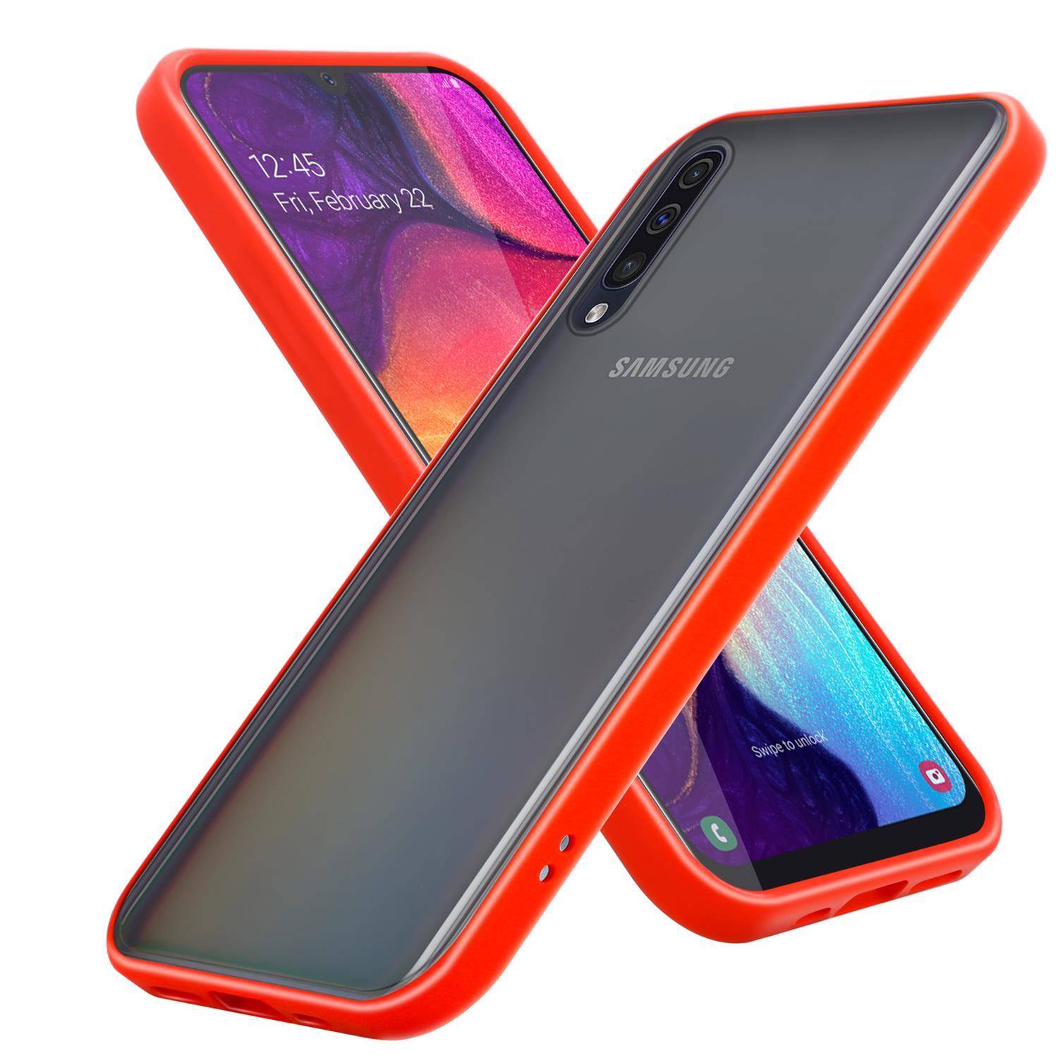 Cadorabo Hülle für Samsung Galaxy A70 / A70s Schutz Hülle in Transparent Handyhülle Hybrid Schutzhülle Etui TPU Silikon