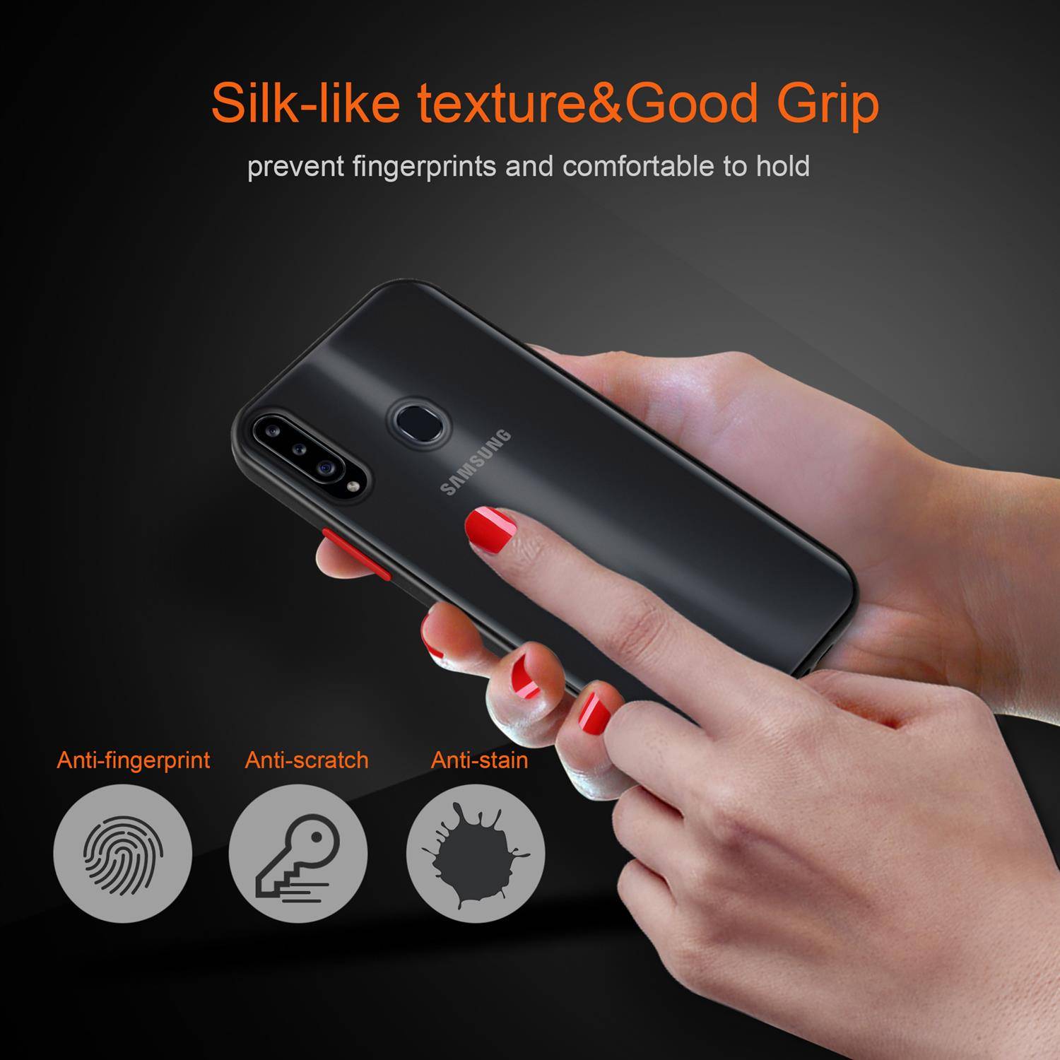 Cadorabo Hülle für Samsung Galaxy A20s Schutz Hülle in Transparent Handyhülle Hybrid Schutzhülle Etui TPU Silikon