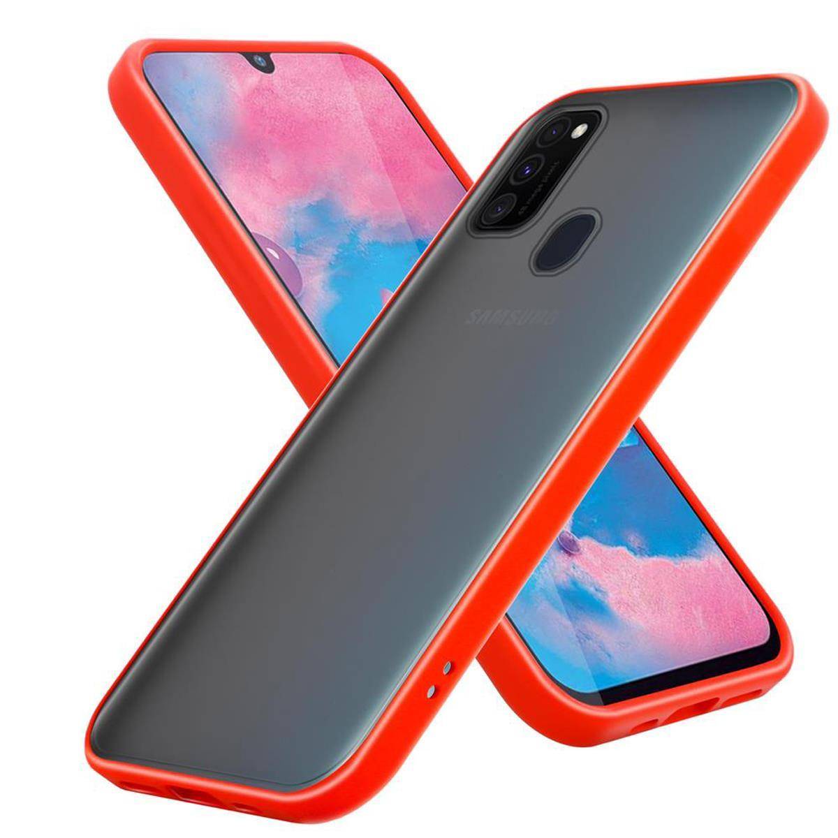 Cadorabo Hülle für Samsung Galaxy M21 / M30s Schutz Hülle in Transparent Handyhülle Hybrid Schutzhülle Etui TPU Silikon