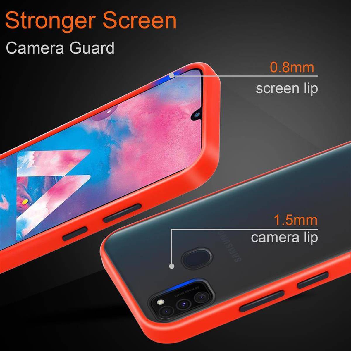 Cadorabo Hülle für Samsung Galaxy M21 / M30s Schutz Hülle in Transparent Handyhülle Hybrid Schutzhülle Etui TPU Silikon