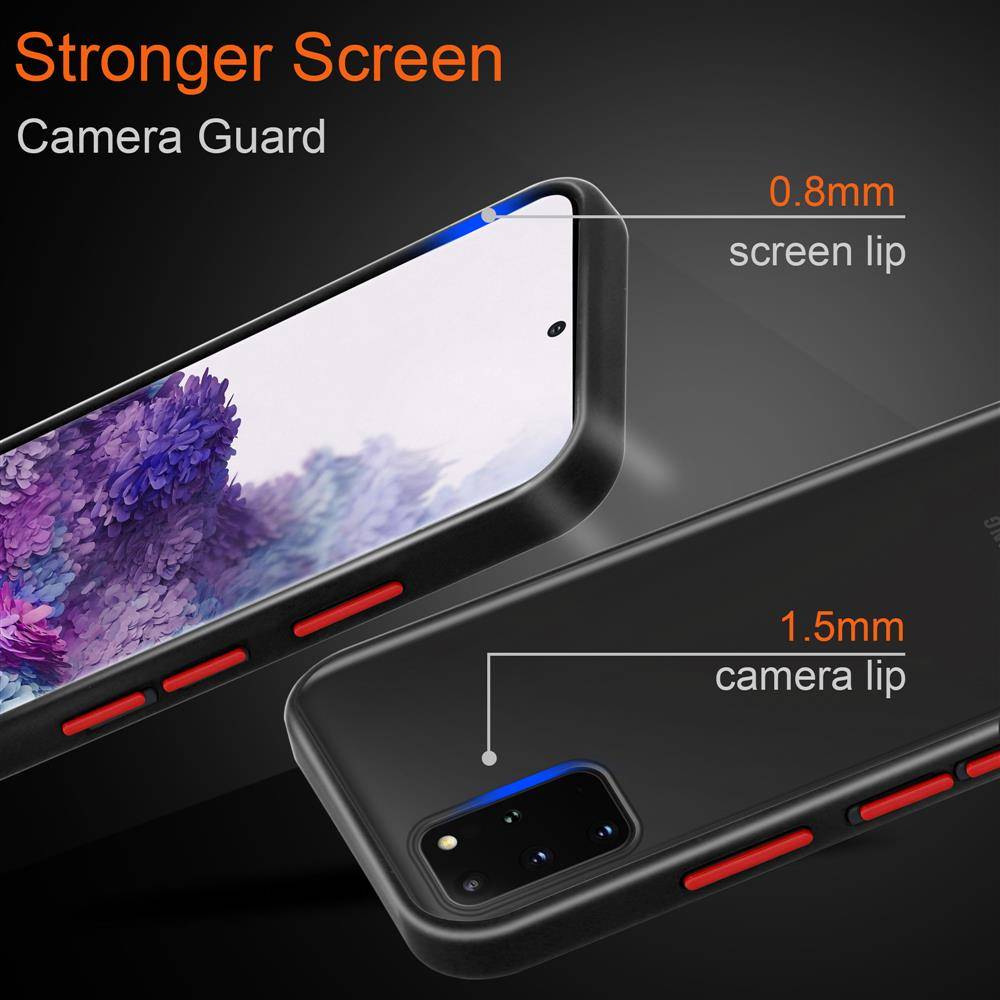 Cadorabo Hülle für Samsung Galaxy S20 PLUS Schutz Hülle in Transparent Handyhülle Hybrid Schutzhülle Etui TPU Silikon