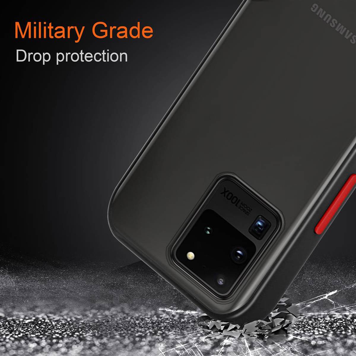 Cadorabo Hülle für Samsung Galaxy S20 ULTRA Schutz Hülle in Transparent Handyhülle Hybrid Schutzhülle Etui TPU Silikon