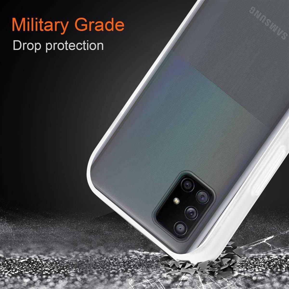 Cadorabo Hülle für Samsung Galaxy A71 4G Schutz Hülle in Transparent Handyhülle Hybrid Schutzhülle Etui TPU Silikon