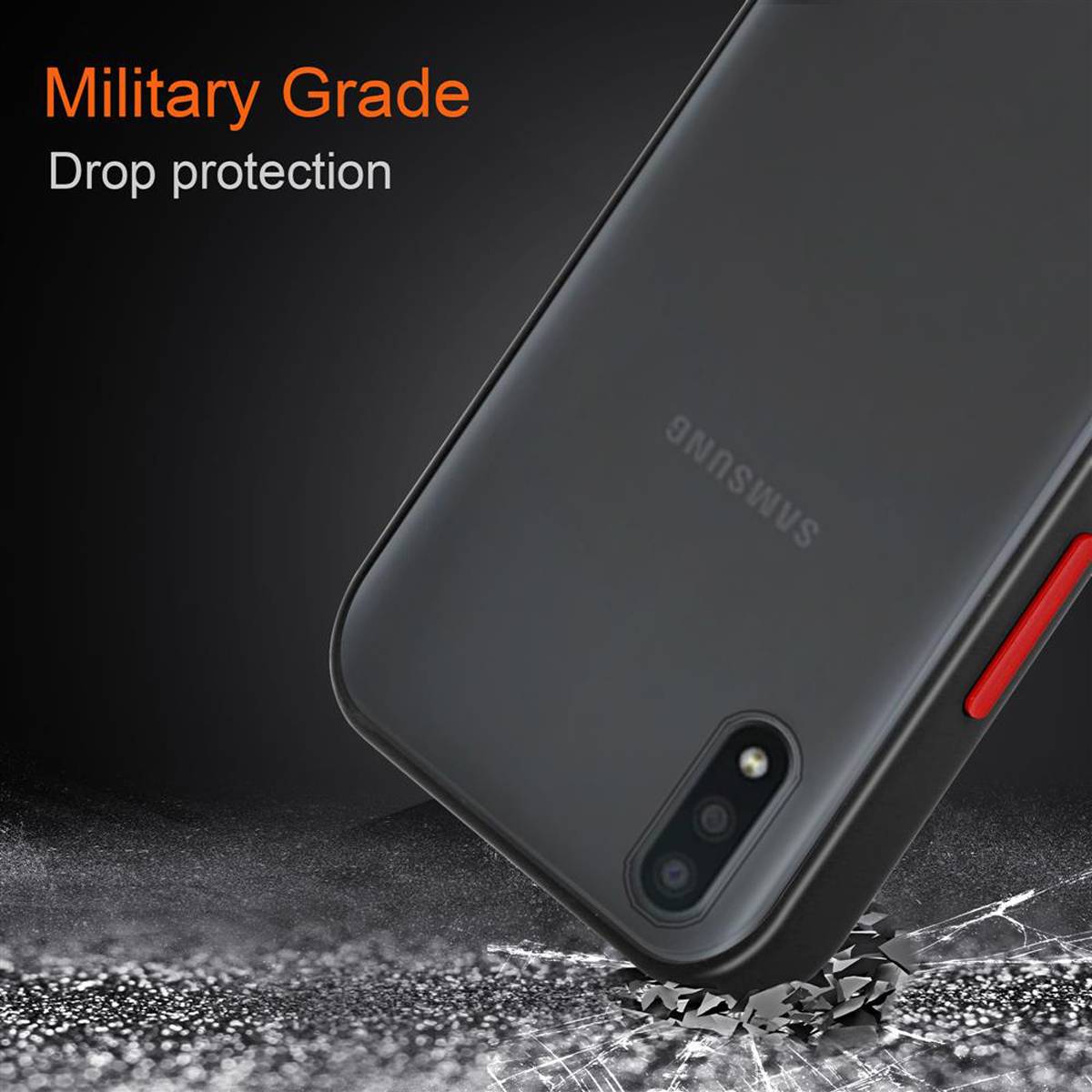 Cadorabo Hülle für Samsung Galaxy A01 Schutz Hülle in Transparent Handyhülle Hybrid Schutzhülle Etui TPU Silikon